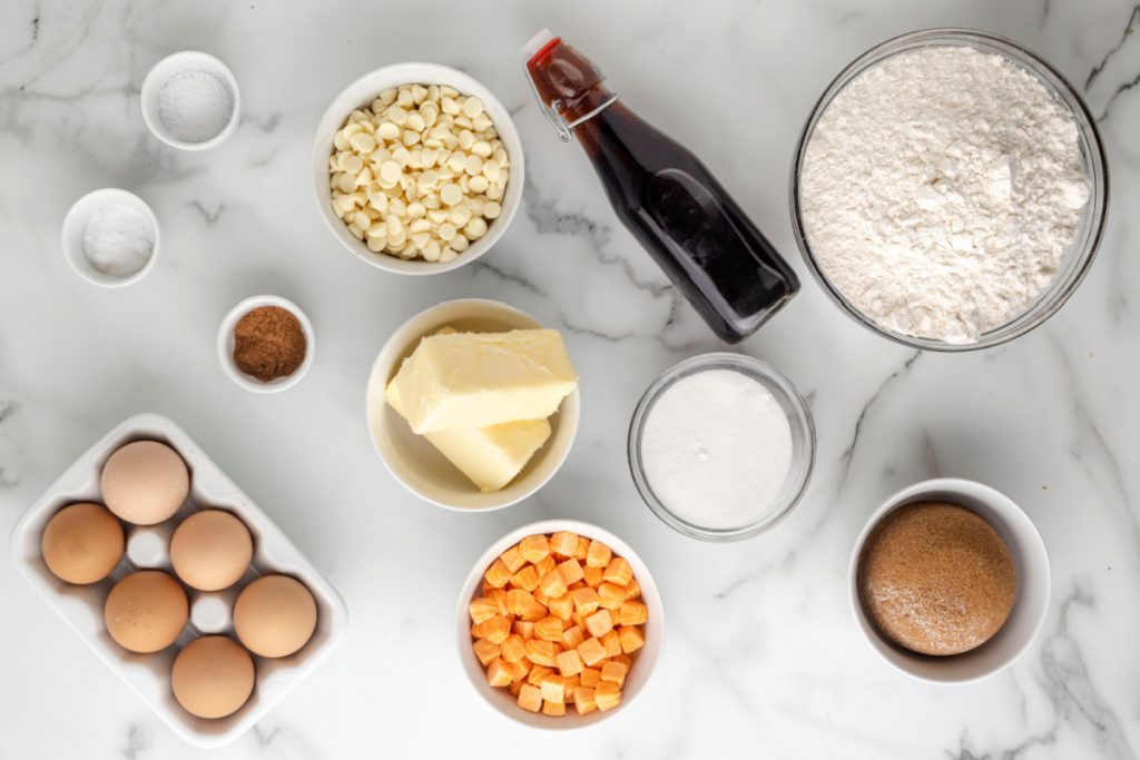 Pumpkin Spice White Chocolate Chip Cookies ingredients