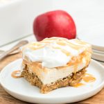 Caramel Apple Lush Cake on a plate