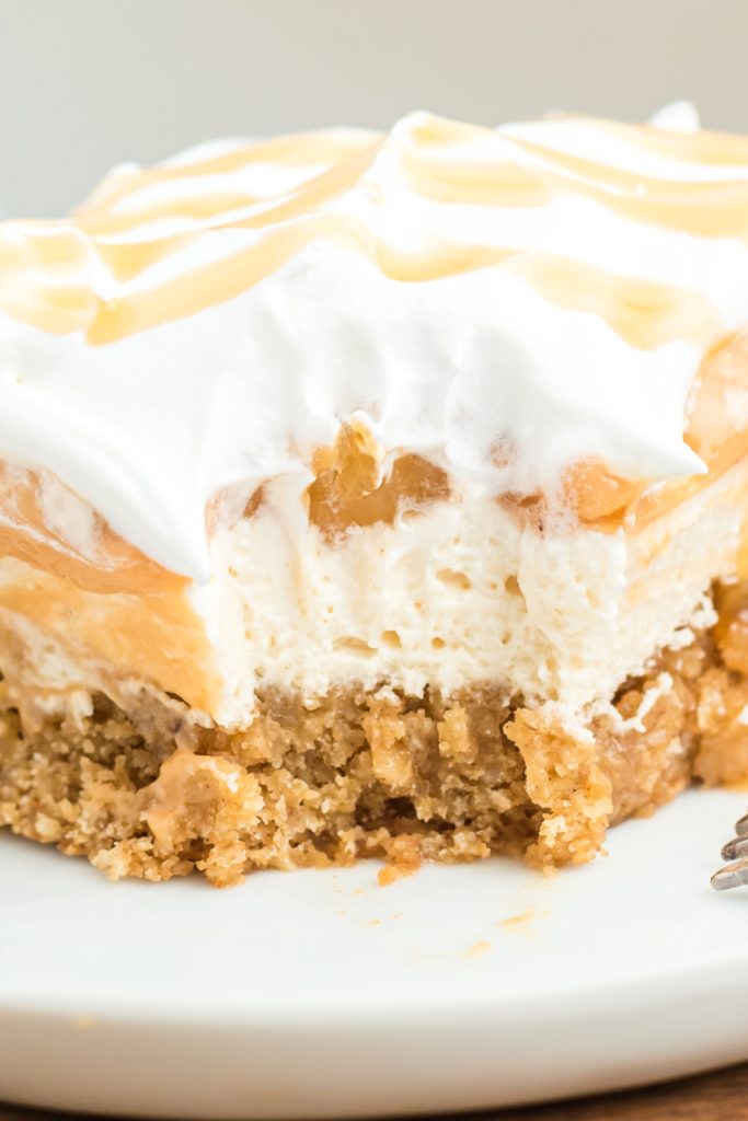 close up image of Caramel Apple Lush Cake