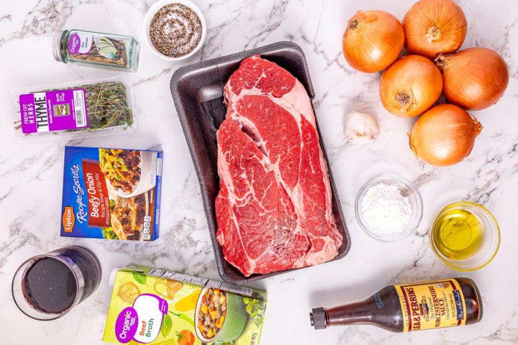 Slow Cooker French Onion Pot Roast ingredients