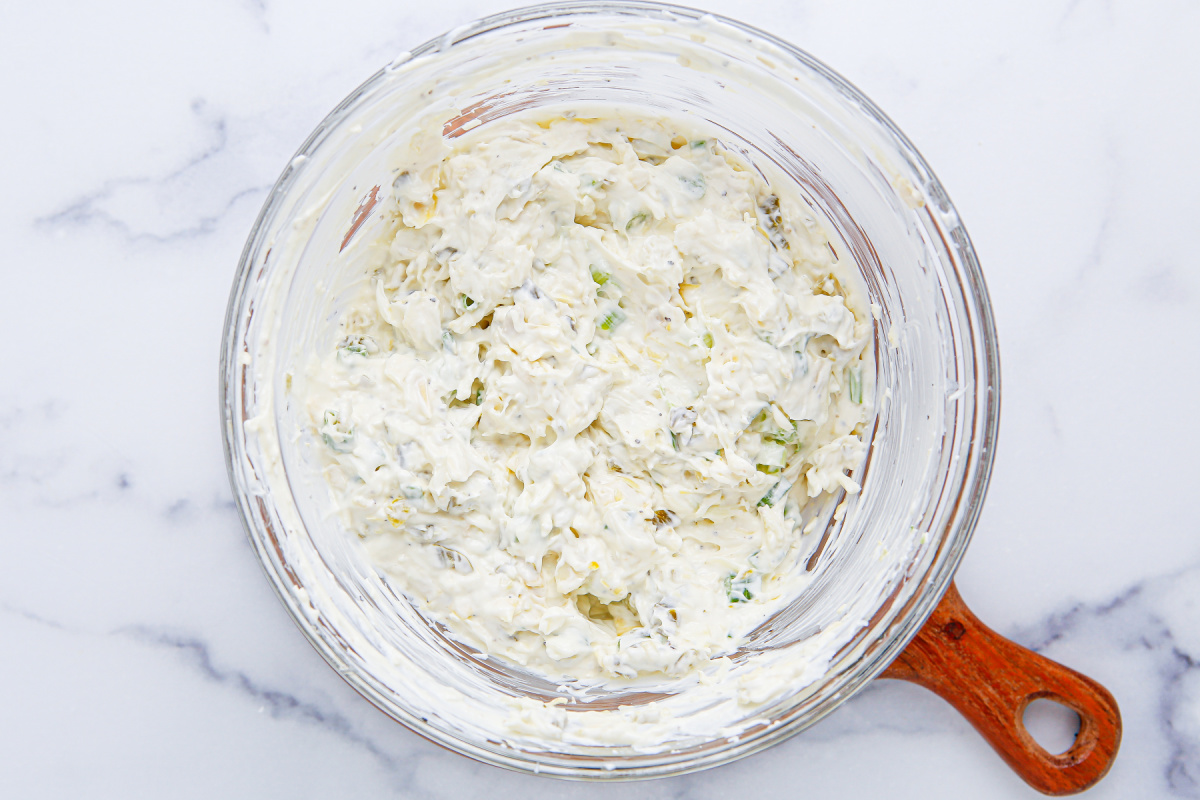 Artichoke Jalapeno Dip in a bowl