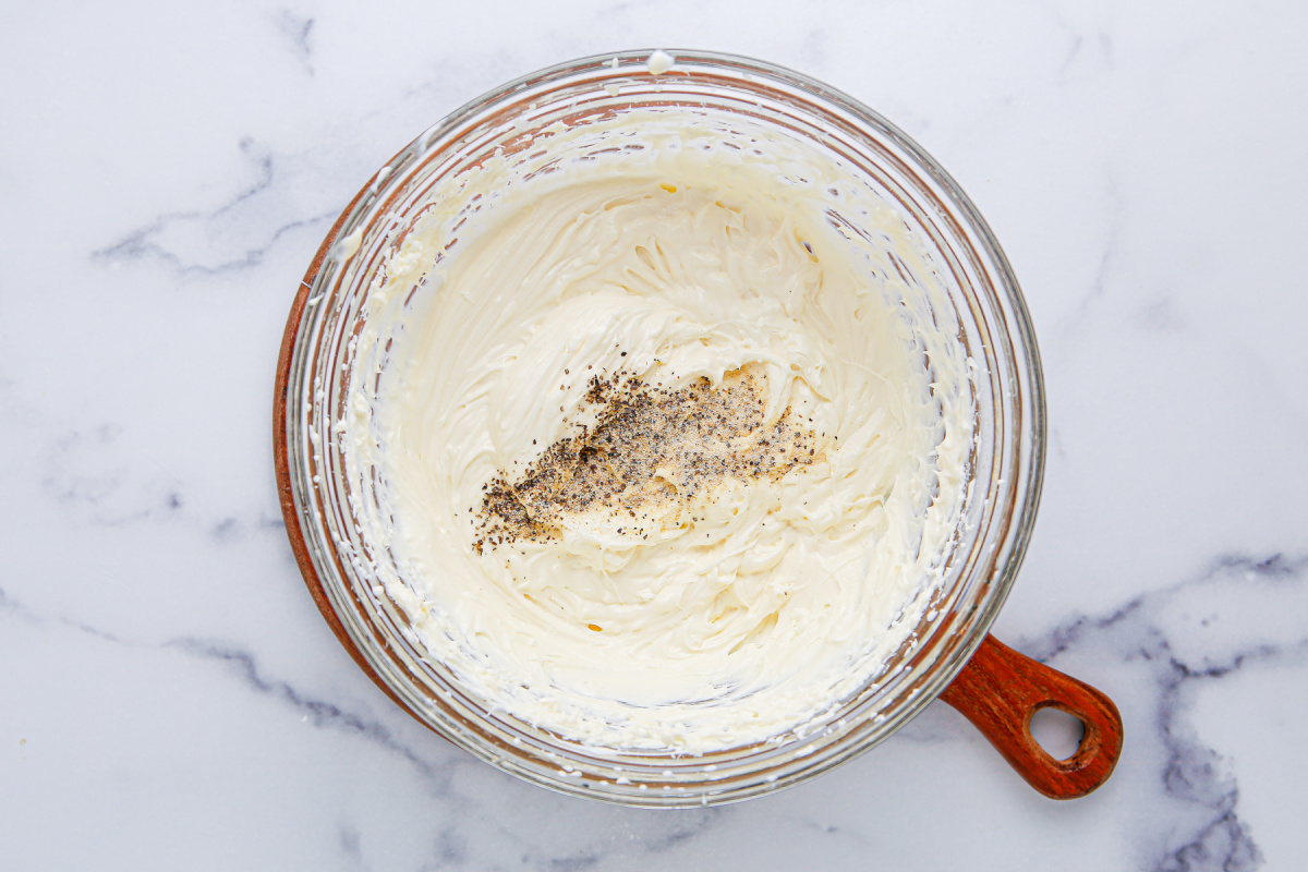 seasoning added to bowl