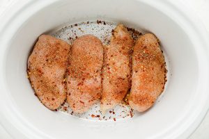 seasoning added to chicken