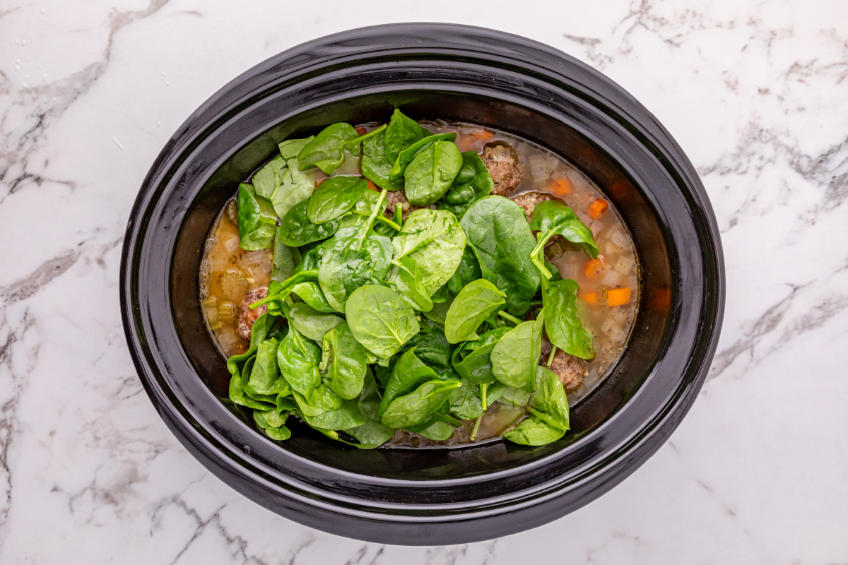 spinach added sot slow cooker