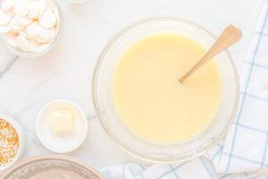 ganache mix in a bowl