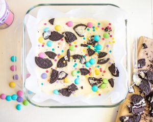 Easter White Chocolate Cookie Bark