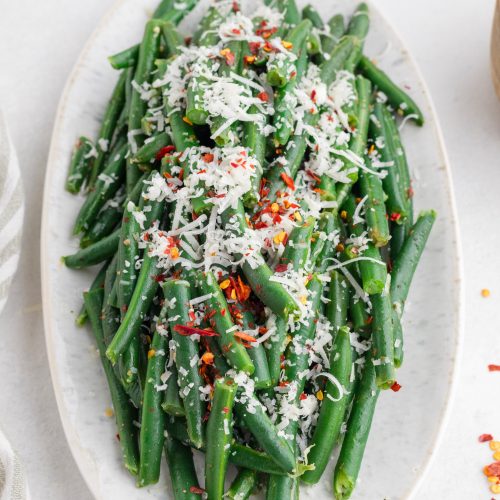 Italian Green Beans on a plate