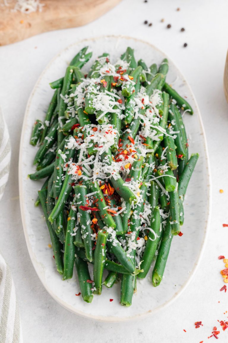 Italian Green Beans on a plate