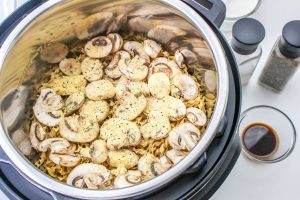 dry mustard, garlic powder, salt, and black pepper and Worcestershire sauce added to instant pot