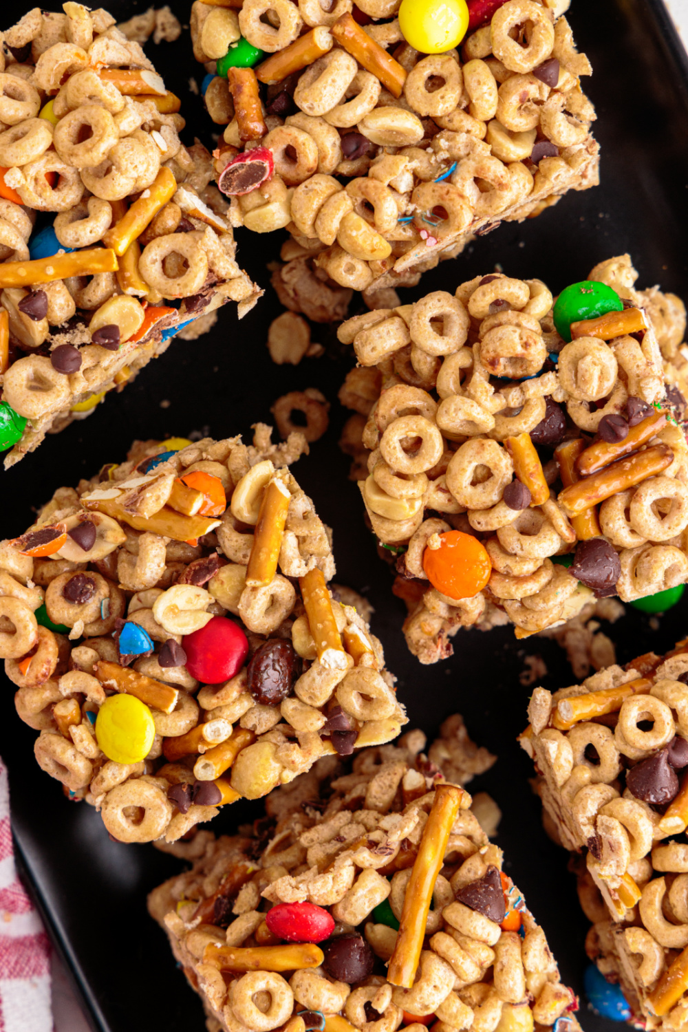 Easy Trail Mix Bars on a plate