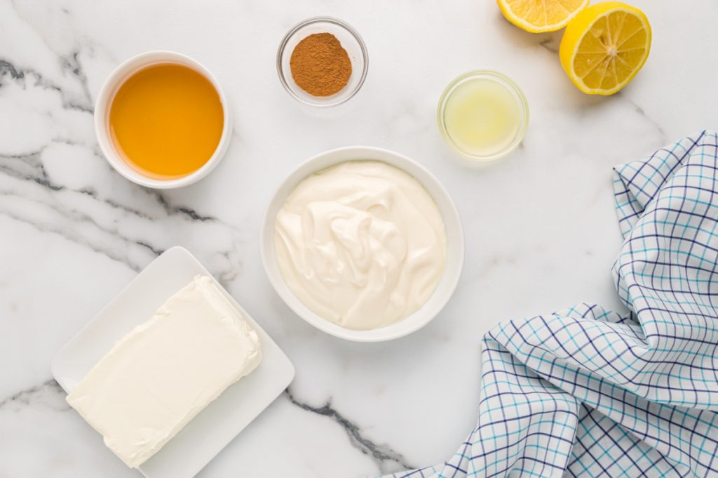 ingredients for healthy fruit dip