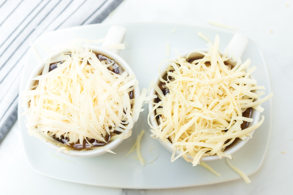 cheese added on top of bread