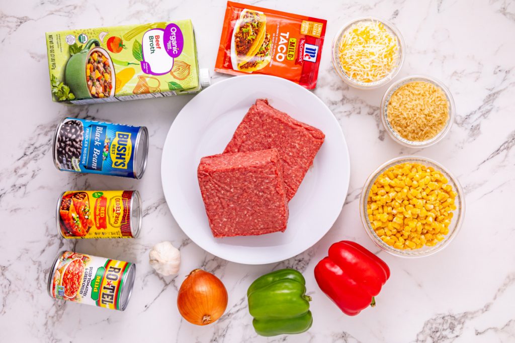 ingredients for Slow Cooker Mexican Casserole