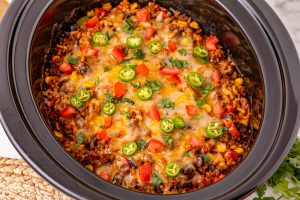 Slow Cooker Mexican Casserole in a crockpot