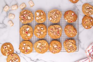 Strawberry Poptart Cookies on a drying rack