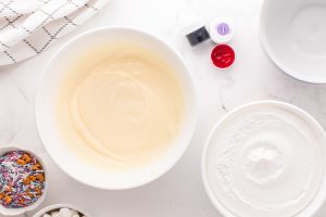 pudding and whipped topping in 2 different bowls