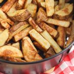 Air Fryer Potato Wedges in air fryer basket