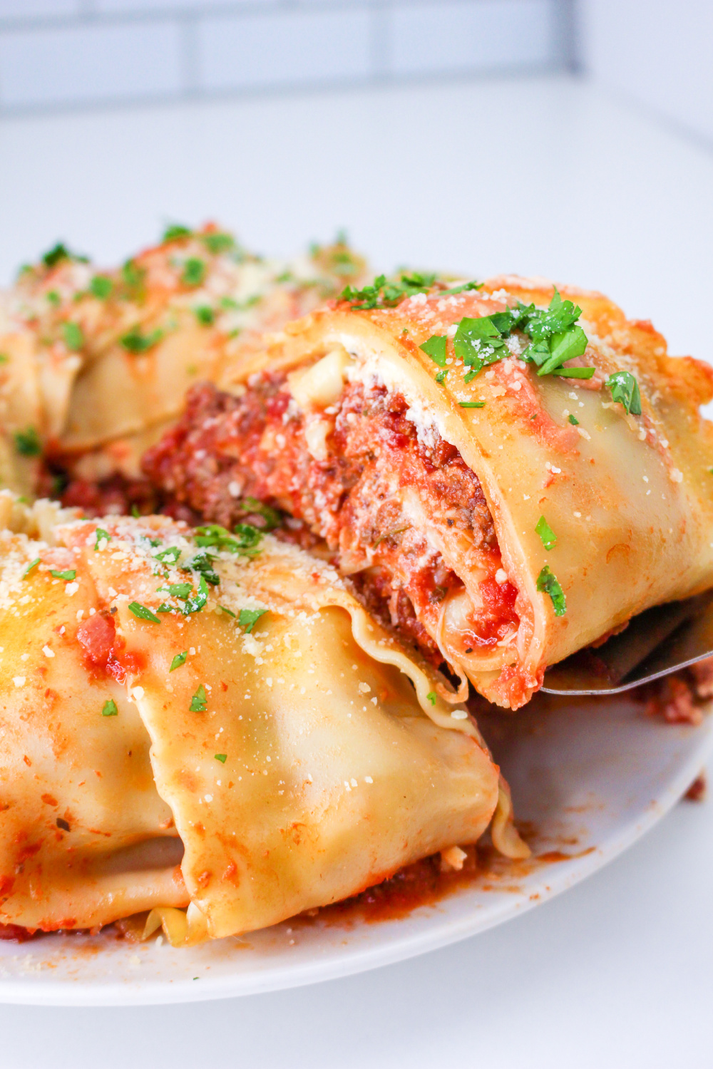 Bundt Pan Lasagna piece