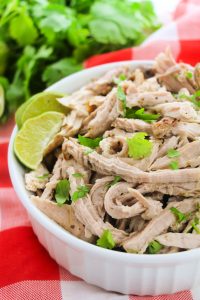shredded pork in a bowl