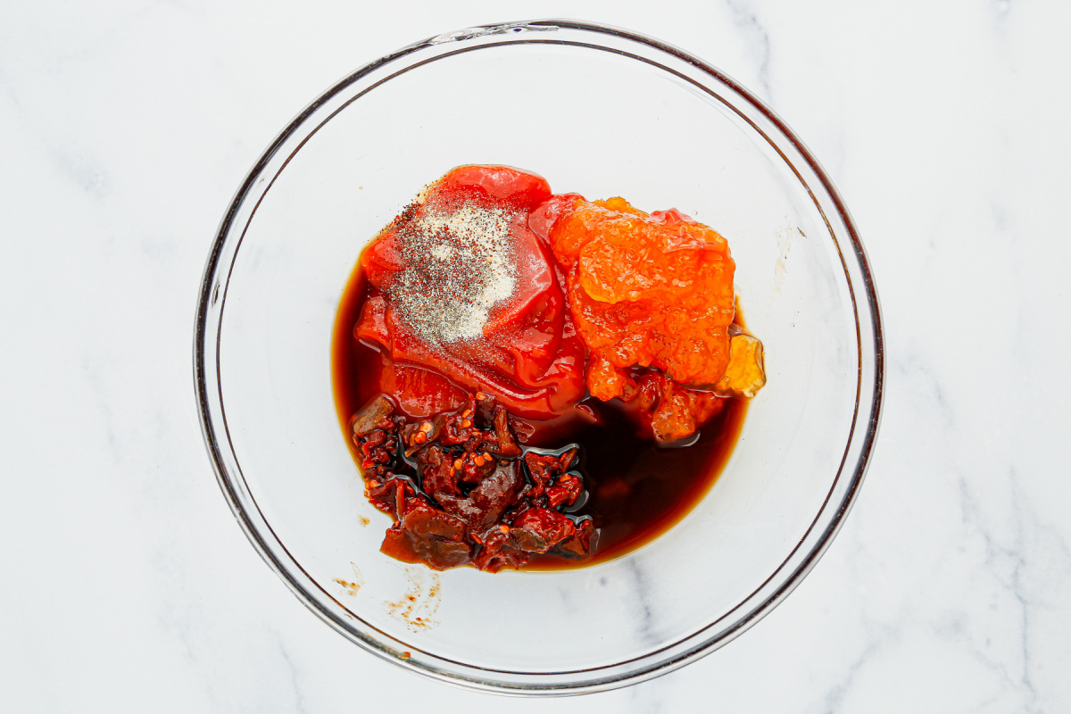 sauce ingredients in a bowl