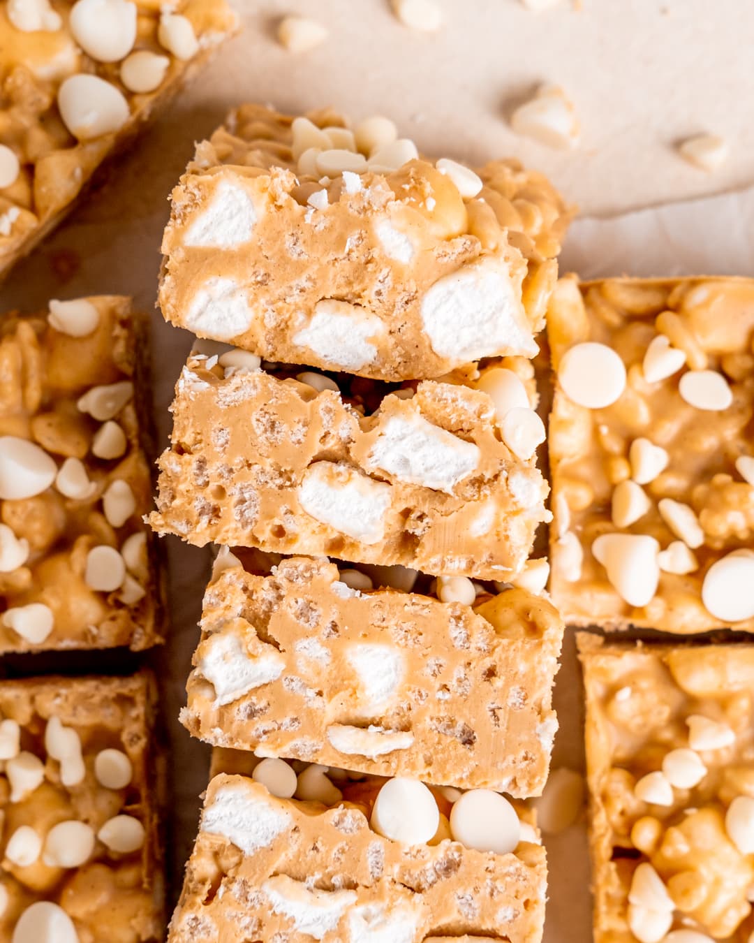 peanut butter krispies on a table