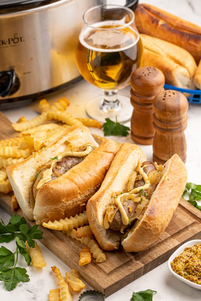 slow cooker beer brats