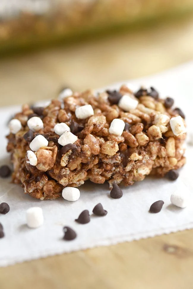 rice krispie treat on a table