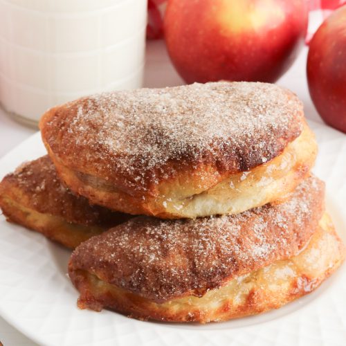 Air Fryer Biscuit Apple Pies on a plate