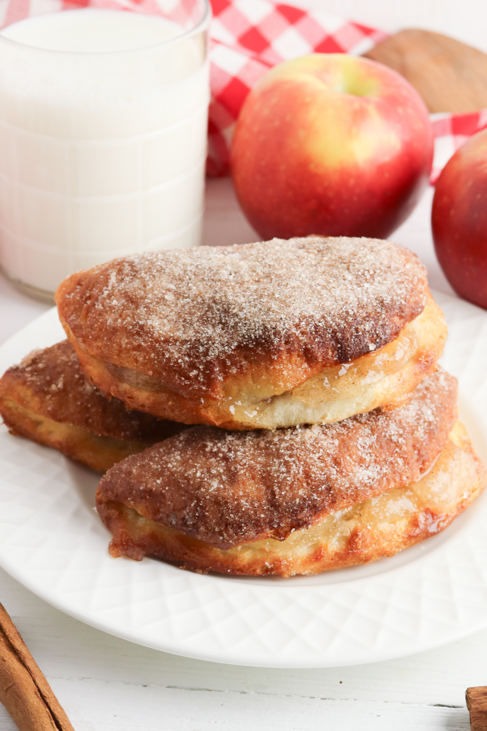 Air Fryer Biscuit Apple Pies on a plate