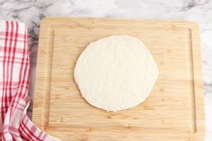 dough rolled out flat