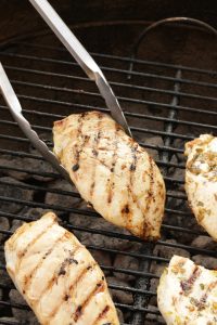 chicken breast on a grill