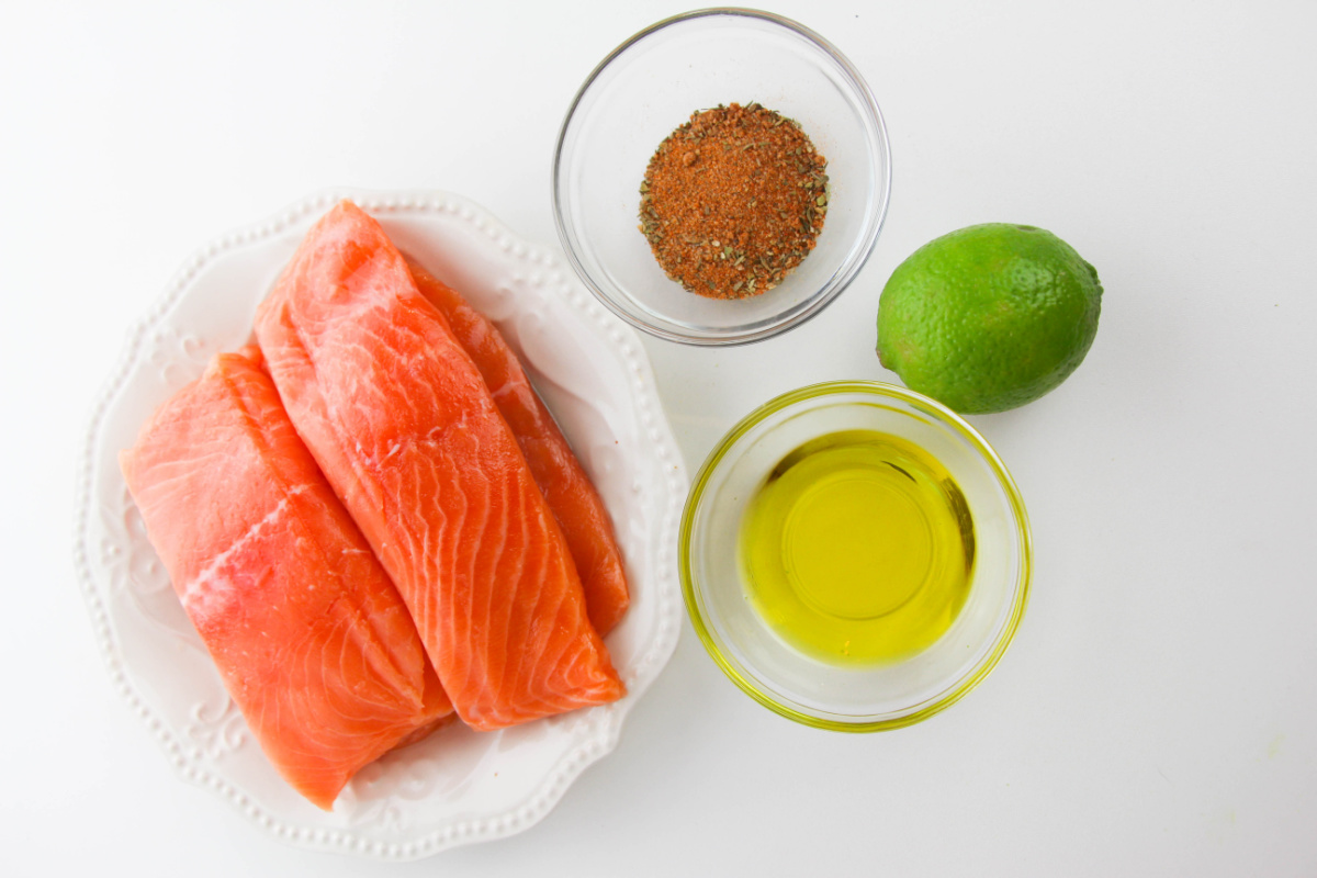 ingredients for easy blackened salmon