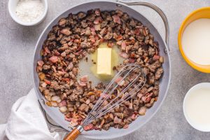 butter added to pan