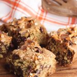Kitchen Sink Cookie Bars on a cutting board