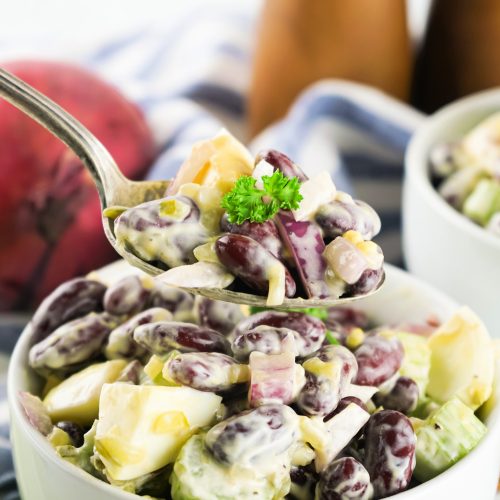 kidney bean salad in a bowl