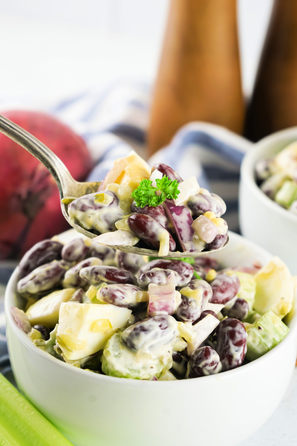 kidney bean salad in a bowl