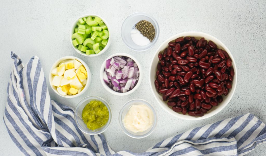 ingredients for kidney bean salad