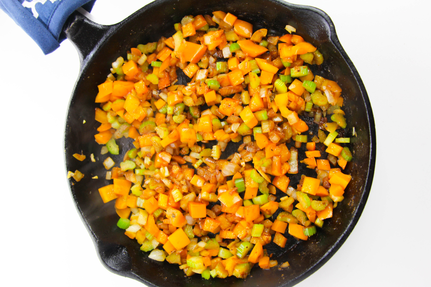 cooked veggies in a pan