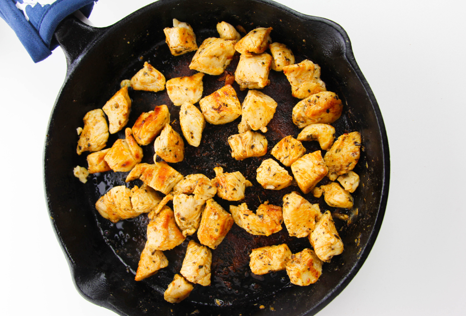 chicken cooked in a pan