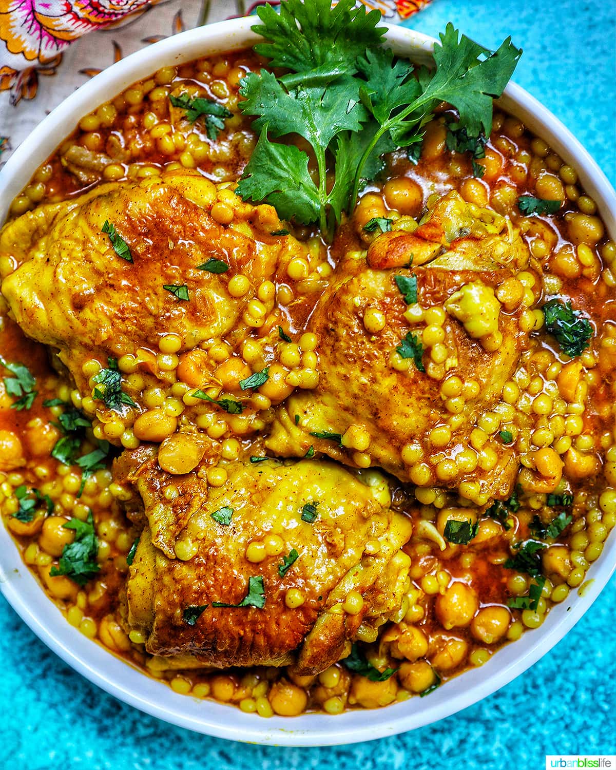 moroccan chicken on a plate