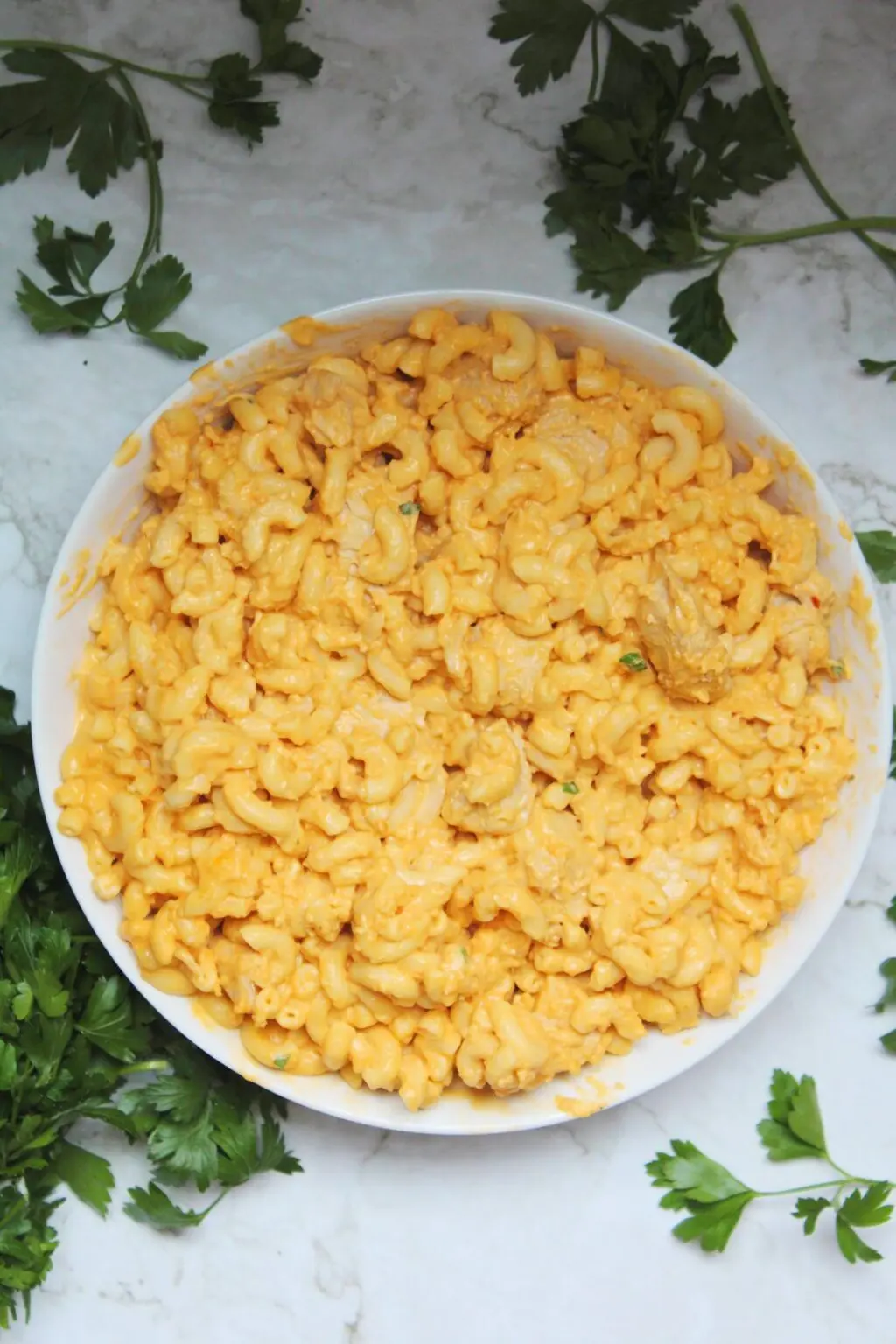 mac and cheese in a bowl