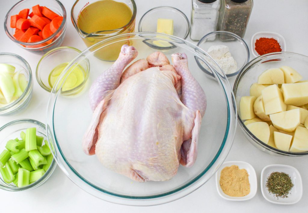 ingredients for Dutch Oven Chicken Pot Roast