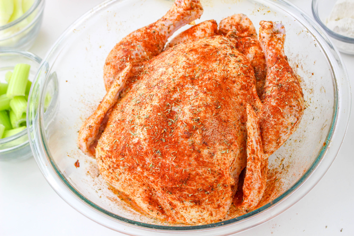 chicken seasoned in a bowl