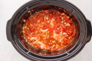 cooked Slow Cooker Chicken Paprikas