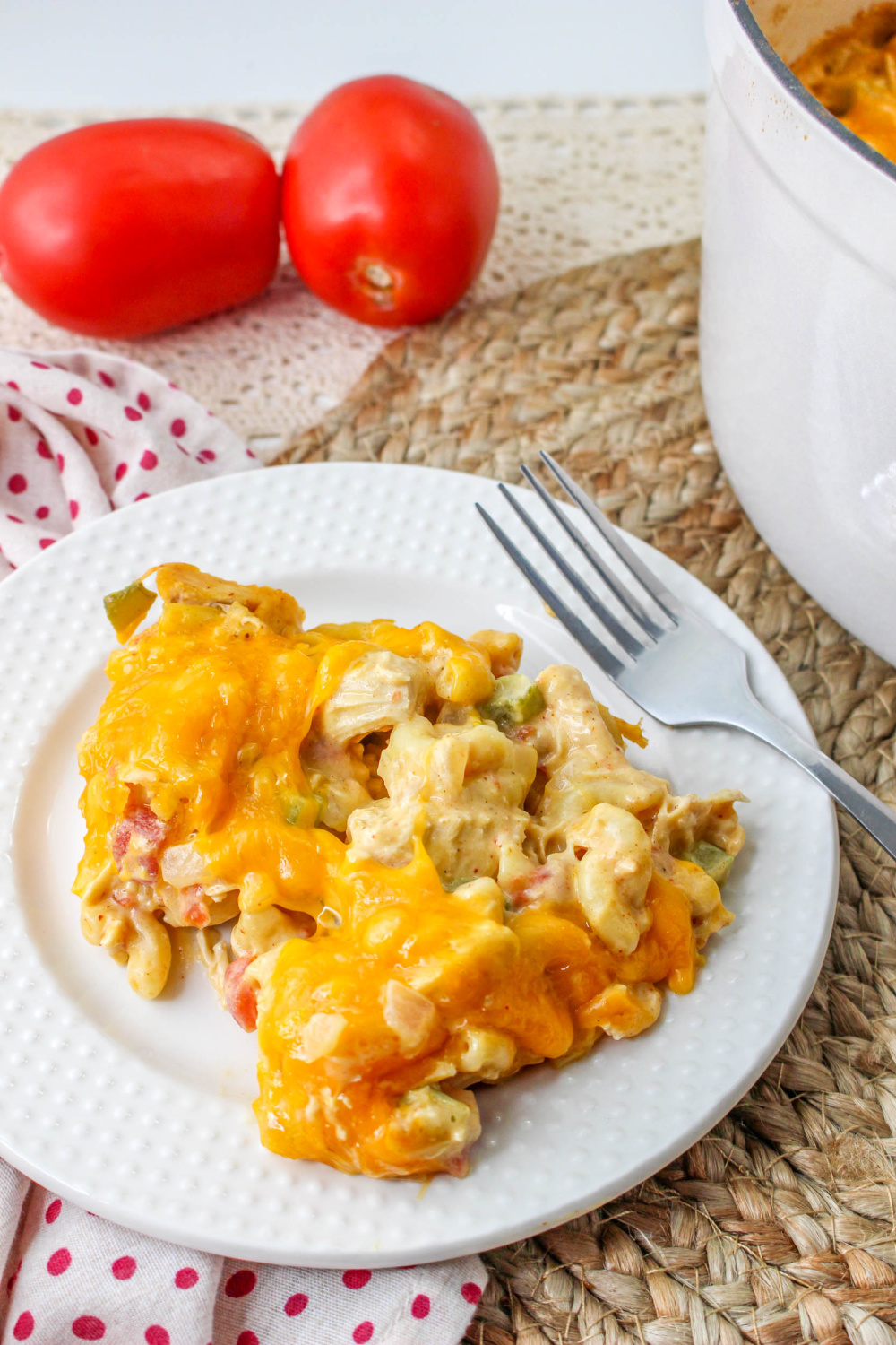King Ranch Chicken Mac and Cheese on a plate
