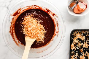 toasted coconut added to batter