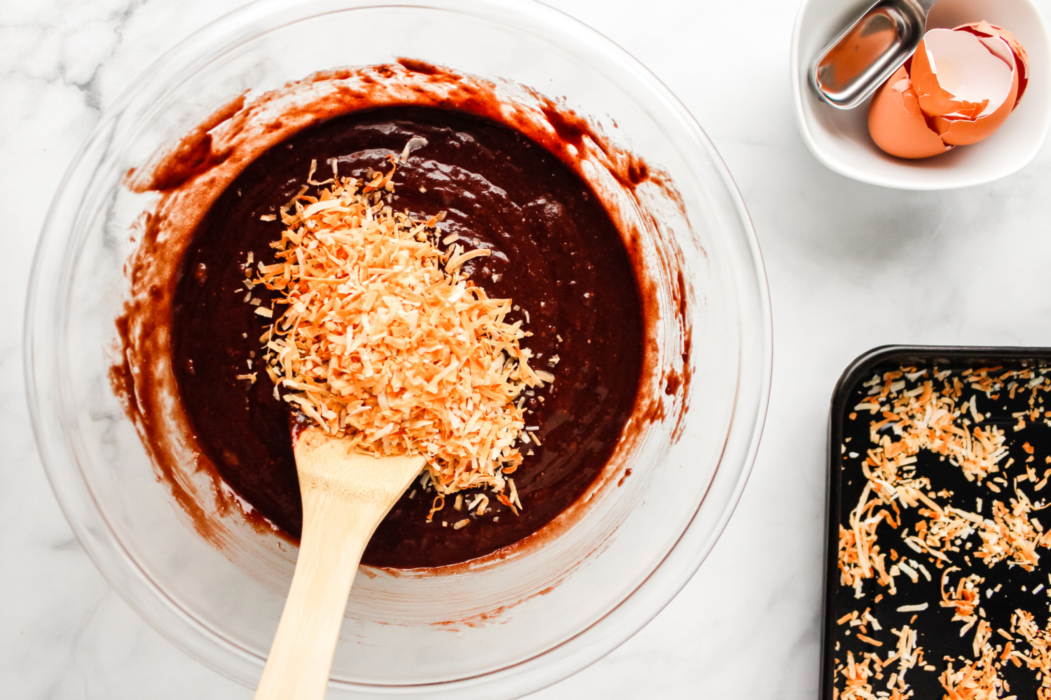 toasted coconut added to batter